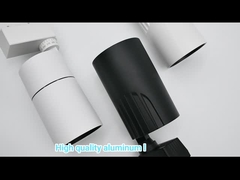 অ্যালুমিনিয়াম + প্লাস্টিক কালো সারফেস ট্র্যাক লাইট কোব 24W দ্রুত তাপ অপচয়