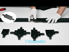 ক্যাফে রেস্তোরাঁর দোকানের জন্য 2 ওয়্যার এমবেডেড লাইটিং ট্র্যাক সিস্টেম