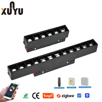 Smart Tuya Wifi 48V ম্যাগনেটিক ট্র্যাক লাইট 6W Led লিনিয়ার স্পটলাইট