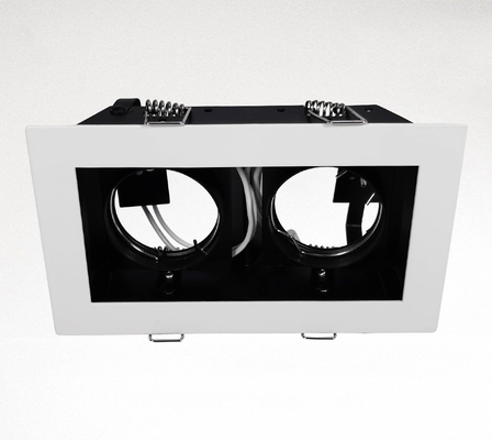 Recessed ডাউনলাইট Mr16 LED হাউজিং অফিস / গুদামের জন্য ডাবল হেড