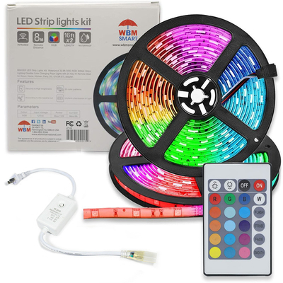 উচ্চ ভোল্টেজ 220V রংধনু স্মার্ট LED স্ট্রিপ লাইট RGB নমনীয় LED লাইট বার
