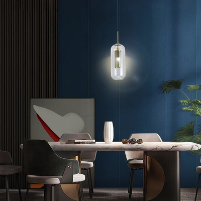 দীর্ঘ কলাম AC 220V ছোট LED দুল হালকা স্বচ্ছ ল্যাম্পশেড