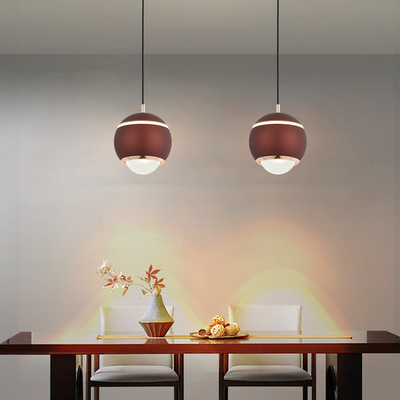 7W Led Glass Pendant Light Spherical Round Glass Celing Light