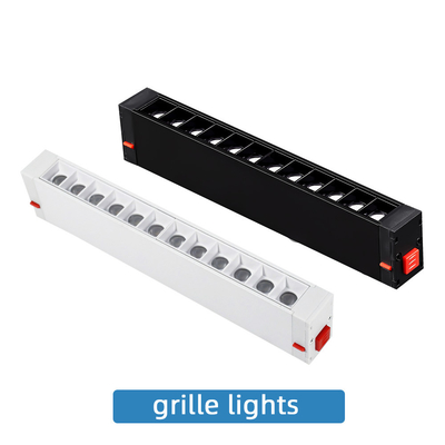 লিভিং রুমের জন্য 9w 18w LED ম্যাগনেটিক ট্র্যাক লাইট ফ্রেমলেস রিসেসড গ্রিল ল্যাম্প