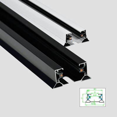 পুরু 2 তারের অ্যালুমিনিয়াম ট্র্যাক রেল 1m 1.5m 2m 3m